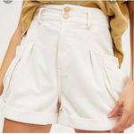 Free People  Canyon Moon White Corduroy Cargo Balloon‎ Shorts Size 8 Photo 0