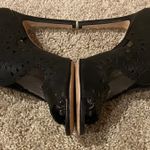 via spiga Elysia Lace Up Black Leather Heels Booties Sandals Photo 8