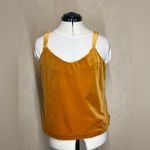 Old Navy  women’s Casual Coquette Mustard Tobacco Leaf Velvet Cami/Tank Top|Sz: S Photo 12