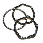 Women's Unbranded Silver Tone Organic Wavy Rings Set Photo 1