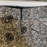 Liz Claiborne Black & White Floral Paisley Pencil Skirt Zipper EUC Sz 6 Cotton Photo 4