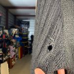 Sioni Artsy Whimsy Goth Long Cardigan Floral Fairy Boho Knit Sz Medium Witchy Black Photo 3