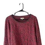 Lucky Brand Women's Size Large Red Pink Cheetah Print Sweatshirt Photo 1