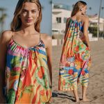 Farm Rio NWT  Summer Picnic Sleeveless V-Neck Midi Dress Sz M Photo 3