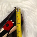 KENZO Women's Suede Floral Print Vintage Boho Brown Heels 37 Red Size 6 Photo 6