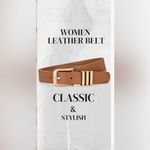 NEW WERFORU Brown Vegan Leather Waist Belt Jean Pants Dresses 25 Photo 2