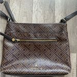 Liz Claiborne  Dark Brown Patterned Crossbody Bag Photo 1