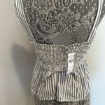 American Eagle NWT AE Tie-Front Babydoll Blouse Blue/White Stripe. Sweetheart Neck Sleeveless S Photo 2