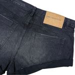 One Teaspoon  Worn Black Bandit Denim Shorts Size 31 NWT Boho Cuffed Black Shorts Photo 7