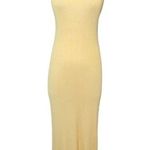 Auteur Joan Knit backless Maxi Dress in Mustard Tan New Size M Photo 5