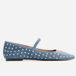 Madewell NEW  Sz 6.5 Greta Studded Leather Mary Jane Flat Basalt Blue NV817 Photo 1