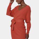 Halara 043H.- Everyday Deep V Neck Belted Mini Knitted Dress. Photo 1