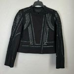 BCBGMAXAZRIA Jaison Sequin Moto Crop Jacket Photo 1