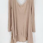 We The Free Beige Long Sleeve Scoop Neck The Incredible Tee Top Medium FLAWED Photo 2