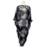 Betsey Johnson Floral Kimono Womens One Size Long Boho Open Front Duster Sheer Photo 1