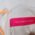 Victoria's Secret Victoria’s Secret String Triangle Beaded Bikini Top Orange White Yellow Neon M Photo 4