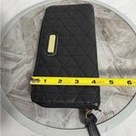 Jessica Simpson  Black Quilted Zip Around Wallet Gold Logo Leopard Lining Women Photo 6
