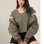 Athleta XL Classic Slub Tee Moss Green X-Large 624101012 Photo 4