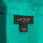 J Jill Blouse Womens 2x Wearever Collection Kelly Green Button Back Boxy Collar Photo 1