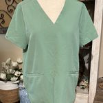 FIGS Green Boxy Relaxed Short Sleeve Tee Photo 0
