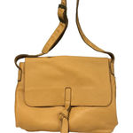 Kenneth Cole Kenneth‎ Cole mustard pebbled Leather Handbag Satchel crossbody Bag 11” x 12” Photo 0