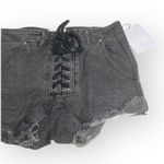 One Teaspoon new ♐︎ Superfreaks Lace Up Denim Short ♐︎ Phantom Dirty Black ♐︎ 24 Photo 6