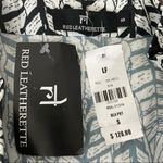 LF Red Leatherette Skirt Geometric Hidden Panel Photo 10