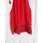 Alice + Olivia  Cottagecore Tassle Cami Tank Top XS Red Boho Designer Holiday Photo 4