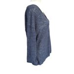 J.Crew blue v-neck 3/4 sleeve stretchy pullover soft loose fitting top size XS Photo 2