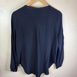 Calypso Women's Black Silk Long Sleeve Tie Neck Blouse Size‎ Small Office Modest Photo 6