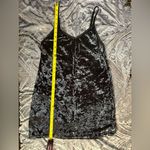 Topshop  Small Grey Crushed Velvet Spaghetti Strap Dress Photo 5