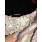 Pink Rose  Lavender/White Floral Short Sleeve Scoop‎ Zipper Back Blouse Size M Photo 4