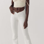 Urban Outfitters  Size 34 White V-Front Flare Jeans Photo 0