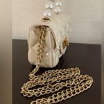 Cream Quilted Mini | Micro Bag Gold Photo 1