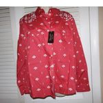 Wrangler Retro coral pearl snap 100% cotton western shirt M NWT Photo 0