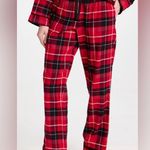 BED HEAD Women’s Size Small Nicholas Plaid 100% organic cotton Pajama Set Red Photo 2