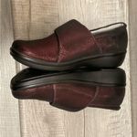 Alegria  Lauryn Burgundy Metallic Leather Shoes Photo 5