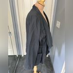 Caslon  Steel‎ Blue Open Front Lightweight Draped Jacket Photo 3