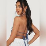 Boohoo NWT PREMIUM HALTER CROCHET STAR CROP TOP Photo 1