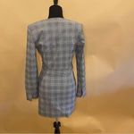 ZARA ✨SALE Grey Plaid Jeweled Blazer Mini Dress Size S NWT Photo 10