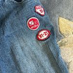 South Pole Vintage Red Patchwork Denim Straight Leg Jeans Photo 4