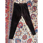 Ralph Lauren Lauren Brown Velour Stretch Pull On Pants Leggings Size L Photo 5