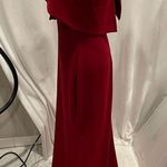 Badgley Mischka Beautiful ruby 1-shoulder max gown ruffle mermaid princess Photo 3