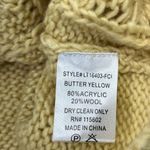 Lush Clothing Lush Crop Cable Knit‎ Chunky wool Blend Sweater M Cream Pale Yellow Color PREOWN Photo 4