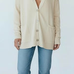 Barefoot Dreams Sz L  CozyChicLite Creme NWT $138 MSRP Cardigan Photo 0