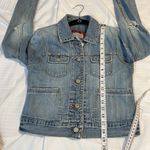 Abercrombie & Fitch Light Wash Denim Jacket Distressed Classic Button Front M Photo 5