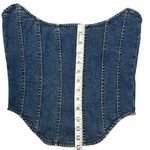 Good American  Denim Corset Top Women’s Size L Blue Bustier Strapless NWT Photo 4