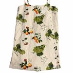 Abercrombie & Fitch NEW  Linen-Blend Button Skort in Tan Fruit Pattern Medium Photo 6