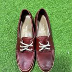 Vintage Women’s Leather Loafers SZ 9.5 Burgundy Shoes Casual Preppy EUC Red Photo 3