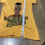 Women’s Yellow “Blessed Queen” Graphic Tee – Size S – NWOT Photo 7
